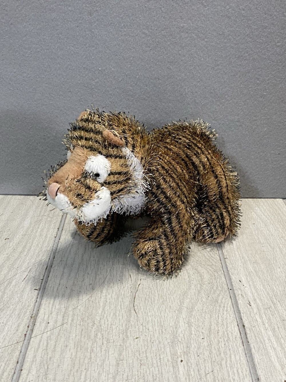 Ganz Webkinz Orange, Black & White Tiger Cat Plush Stuffed Animal NO CODE